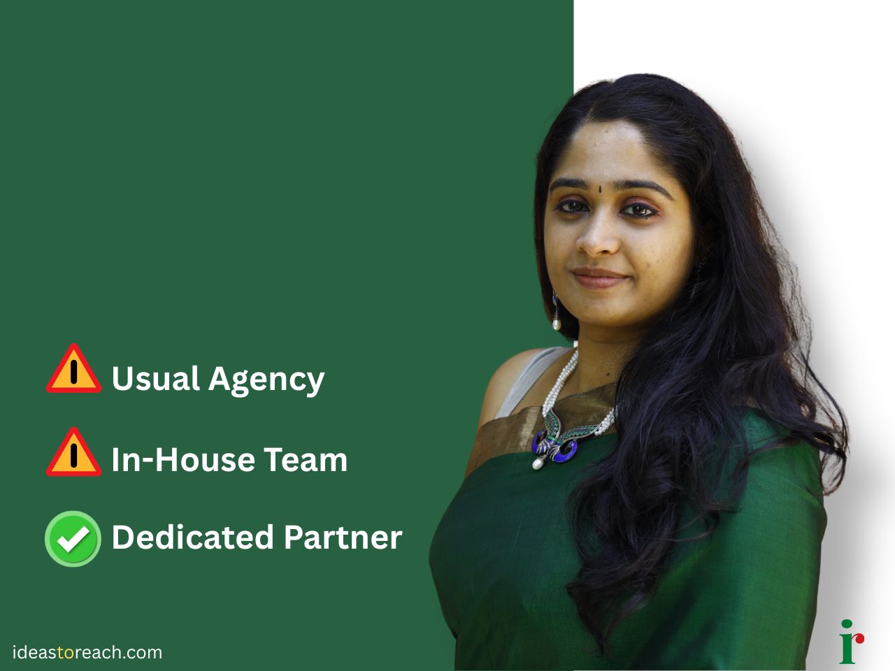 Leading strategist at Ideas to Reach, illustrating our specialized dedicated partner approach as a superior alternative to standard digital marketing agencies.